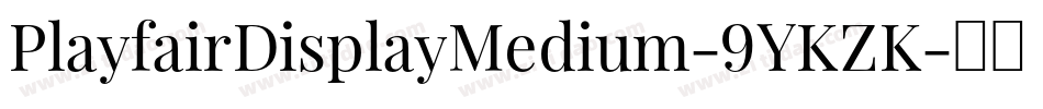 PlayfairDisplayMedium-9YKZK字体转换