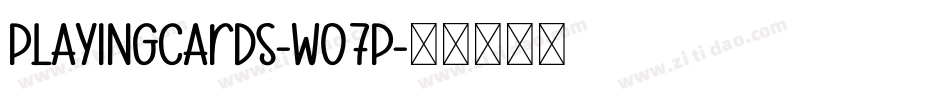 PlayingCards-wo7P字体转换