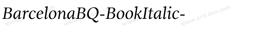 BarcelonaBQ-BookItalic字体转换