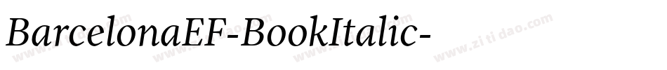 BarcelonaEF-BookItalic字体转换