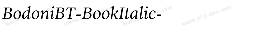BodoniBT-BookItalic字体转换