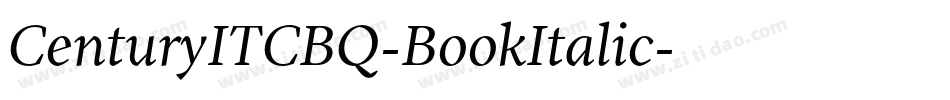 CenturyITCBQ-BookItalic字体转换