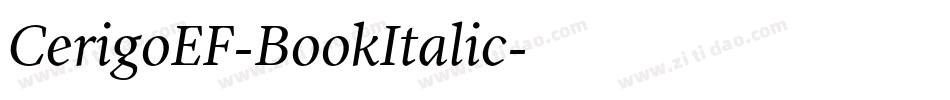 CerigoEF-BookItalic字体转换