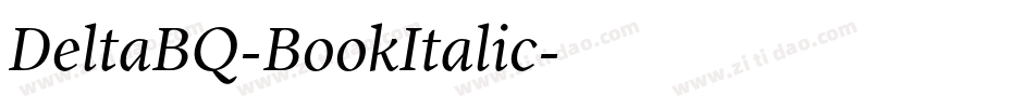 DeltaBQ-BookItalic字体转换