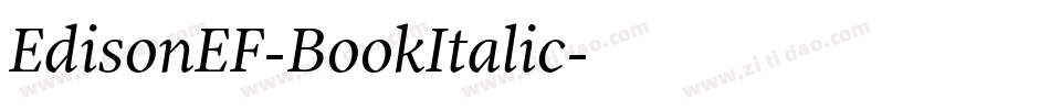 EdisonEF-BookItalic字体转换