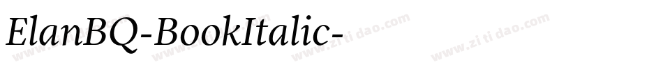 ElanBQ-BookItalic字体转换
