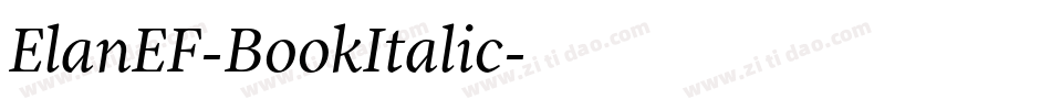 ElanEF-BookItalic字体转换