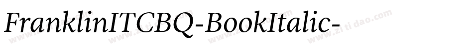 FranklinITCBQ-BookItalic字体转换