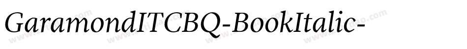 GaramondITCBQ-BookItalic字体转换
