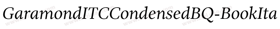 GaramondITCCondensedBQ-BookItalic字体转换