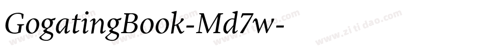 GogatingBook-Md7w字体转换