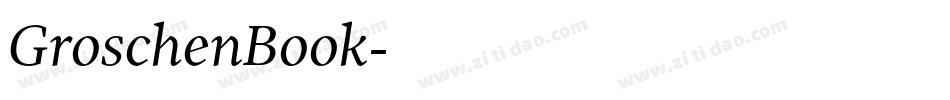 GroschenBook字体转换