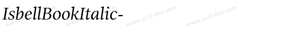IsbellBookItalic字体转换