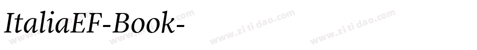 ItaliaEF-Book字体转换
