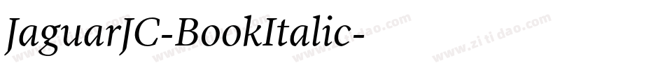 JaguarJC-BookItalic字体转换