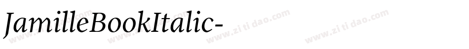 JamilleBookItalic字体转换