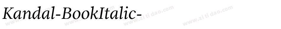Kandal-BookItalic字体转换