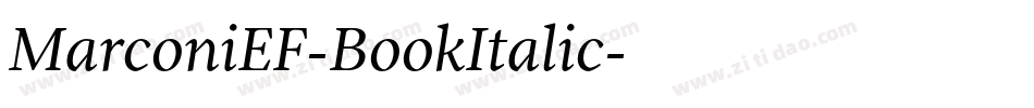MarconiEF-BookItalic字体转换