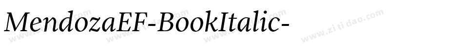 MendozaEF-BookItalic字体转换