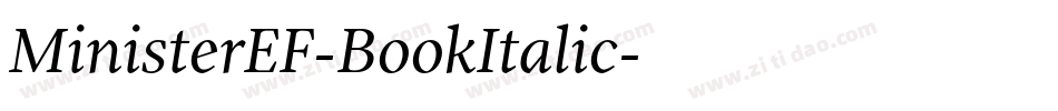 MinisterEF-BookItalic字体转换