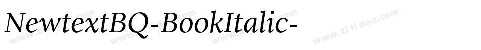 NewtextBQ-BookItalic字体转换