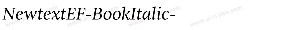 NewtextEF-BookItalic字体转换