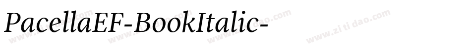 PacellaEF-BookItalic字体转换