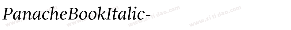 PanacheBookItalic字体转换