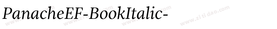 PanacheEF-BookItalic字体转换