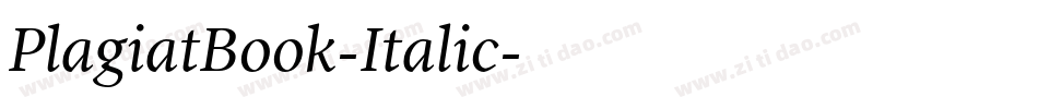 PlagiatBook-Italic字体转换