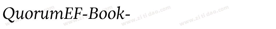 QuorumEF-Book字体转换 QuorumEF-Book字体转换