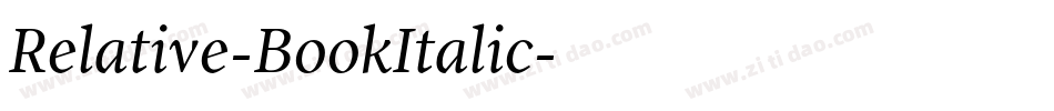 Relative-BookItalic字体转换