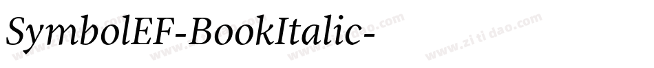 SymbolEF-BookItalic字体转换