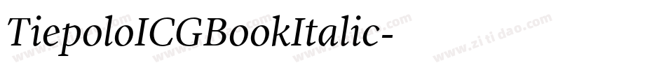 TiepoloICGBookItalic字体转换