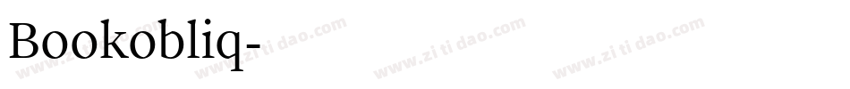 Bookobliq字体转换 Bookobliq字体转换