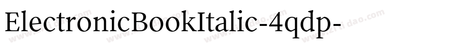 ElectronicBookItalic-4qdp字体转换