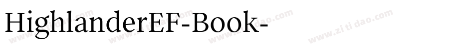 HighlanderEF-Book字体转换