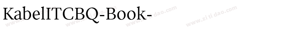 KabelITCBQ-Book字体转换