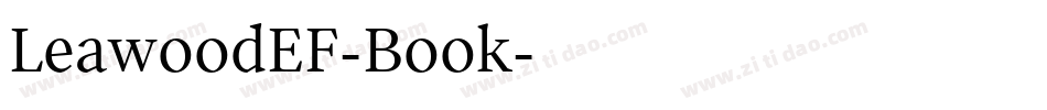 LeawoodEF-Book字体转换