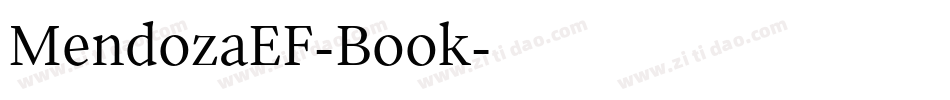 MendozaEF-Book字体转换