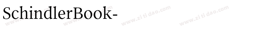 SchindlerBook字体转换