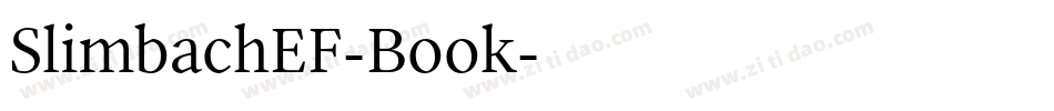 SlimbachEF-Book字体转换