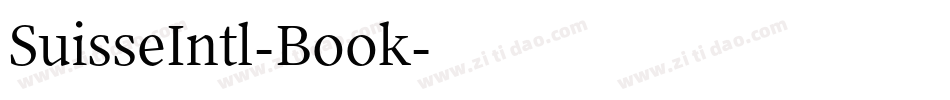 SuisseIntl-Book字体转换