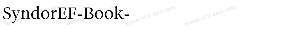 SyndorEF-Book字体转换