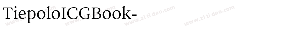 TiepoloICGBook字体转换