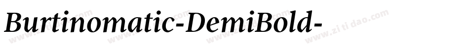 Burtinomatic-DemiBold字体转换