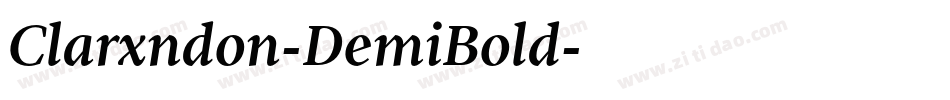 Clarxndon-DemiBold字体转换