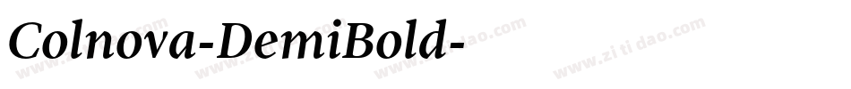 Colnova-DemiBold字体转换
