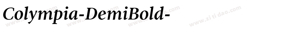 Colympia-DemiBold字体转换