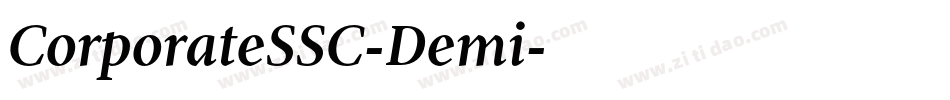 CorporateSSC-Demi字体转换